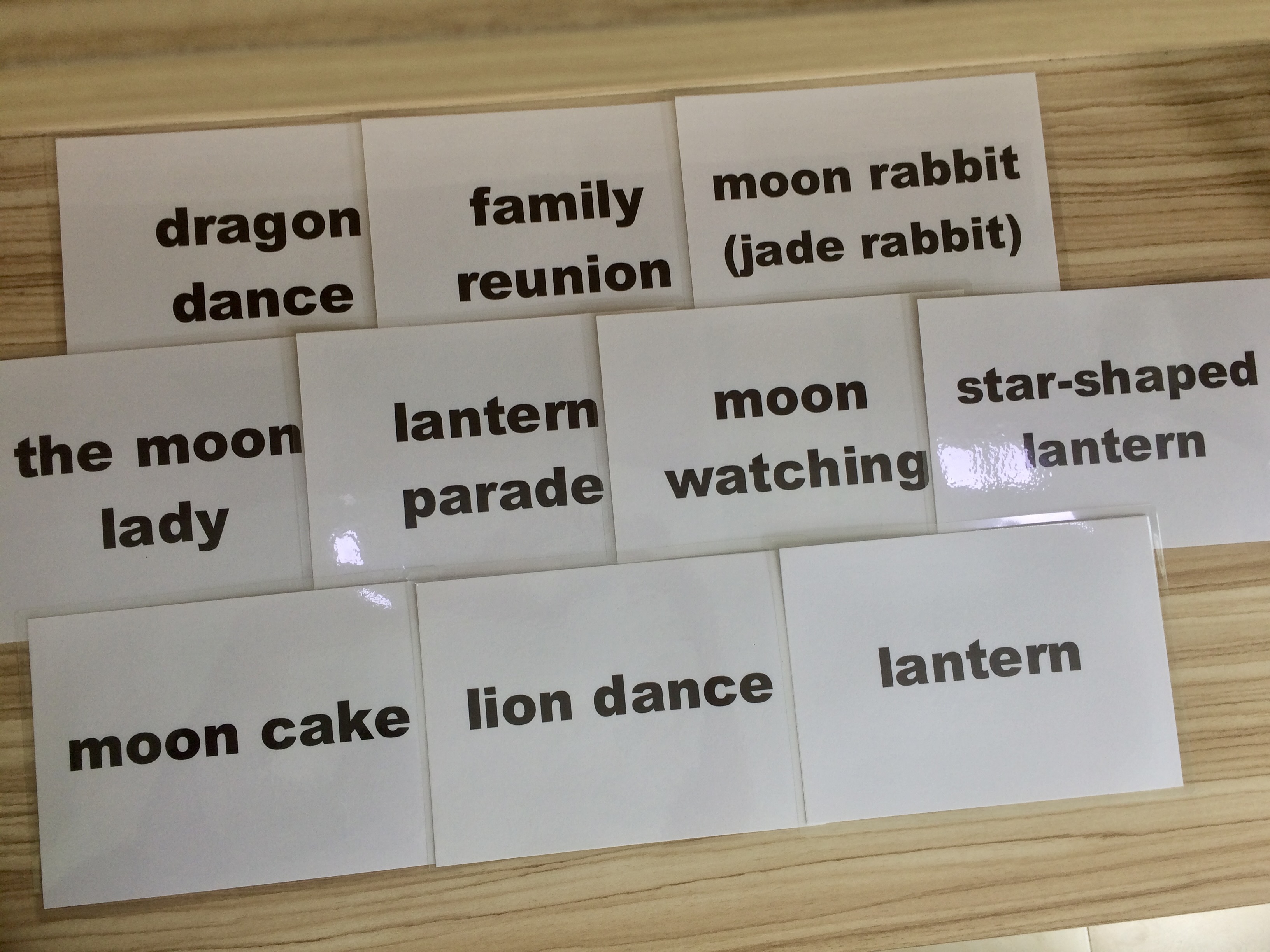 Mid-Autumn Festival Flashcards - Thẻ học tiếng Anh chủ đề Tết Trung Thu - 10 cards