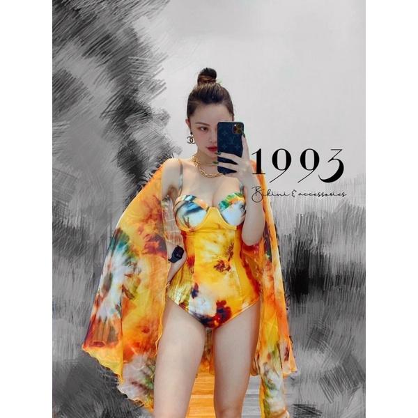 Bikini 1 mảnh cúp ngực kèm khăn quấn