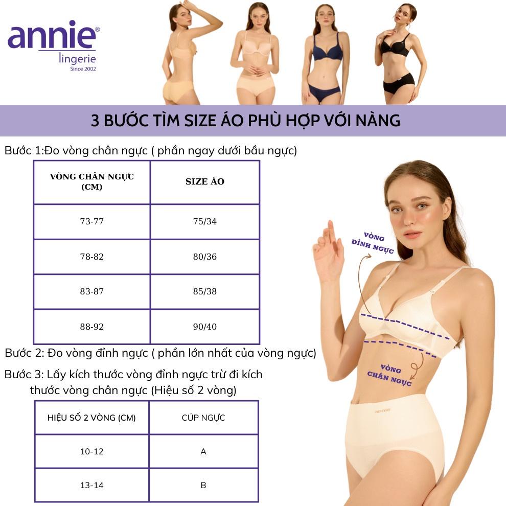 Bộ đồ lót Nữ Annie 8030B Đồng Bộ Kiểu Dáng Mouse Cup Trơn Tone Màu Tươi Trẻ Và Kiểu Dáng Thời Trang
