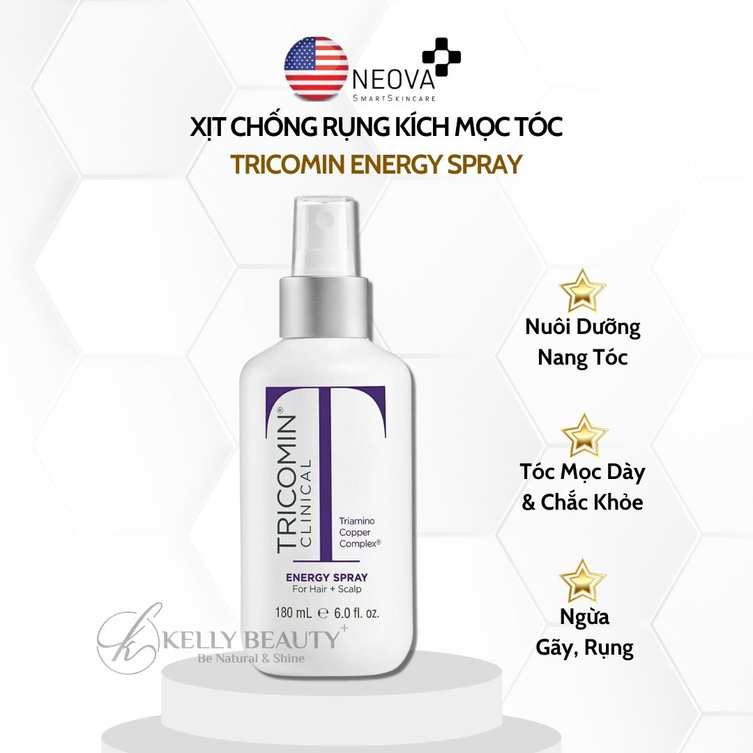 Xịt Chống Rụng Kích Mọc Tóc NEOVA Tricomin Energy Spray | Kelly Beauty