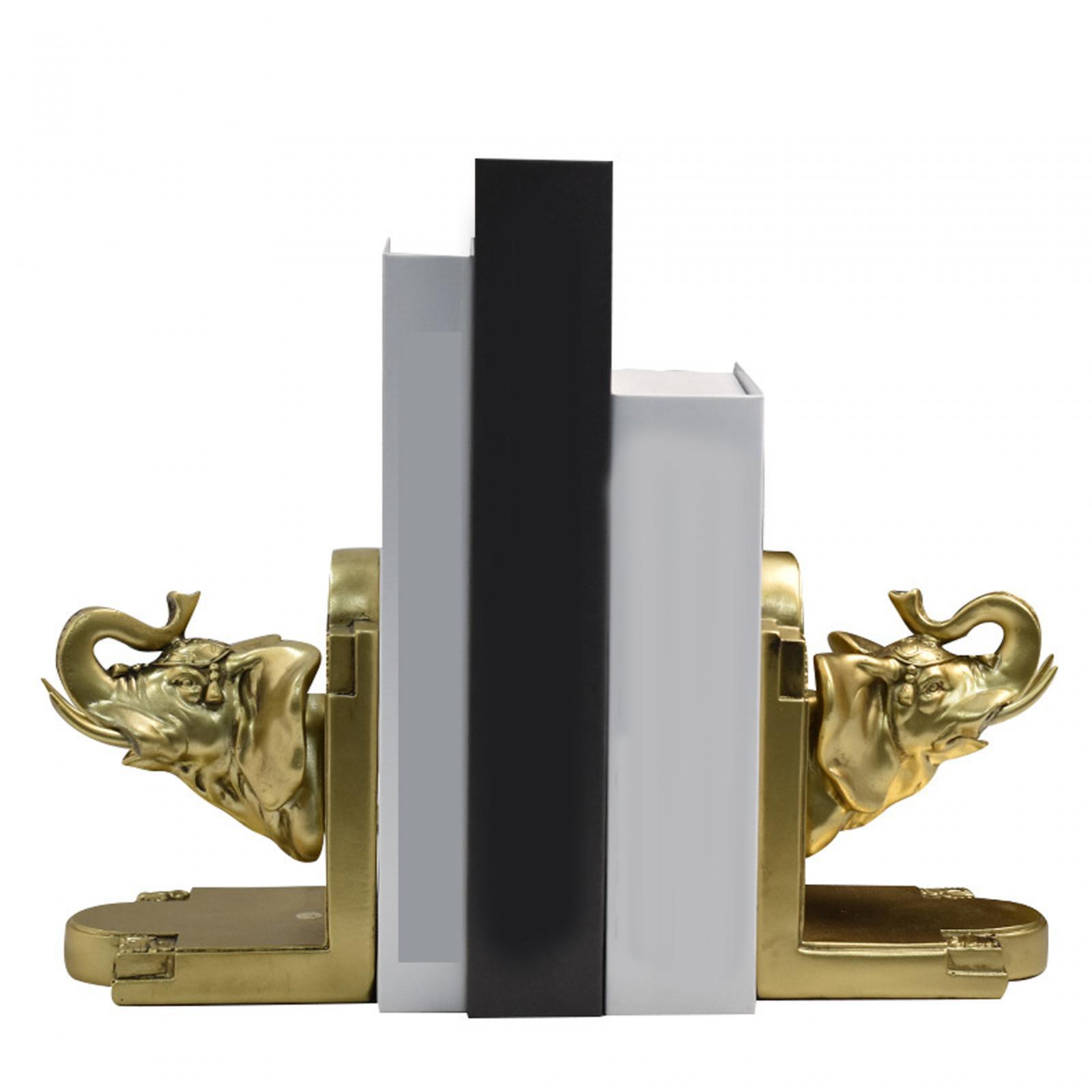 Decorative Bookends Book Stopper Non Skid Bookrack Home Decor Resin Book Ends Book Support for School Desk Living Room Bedroom Vinyl Records
