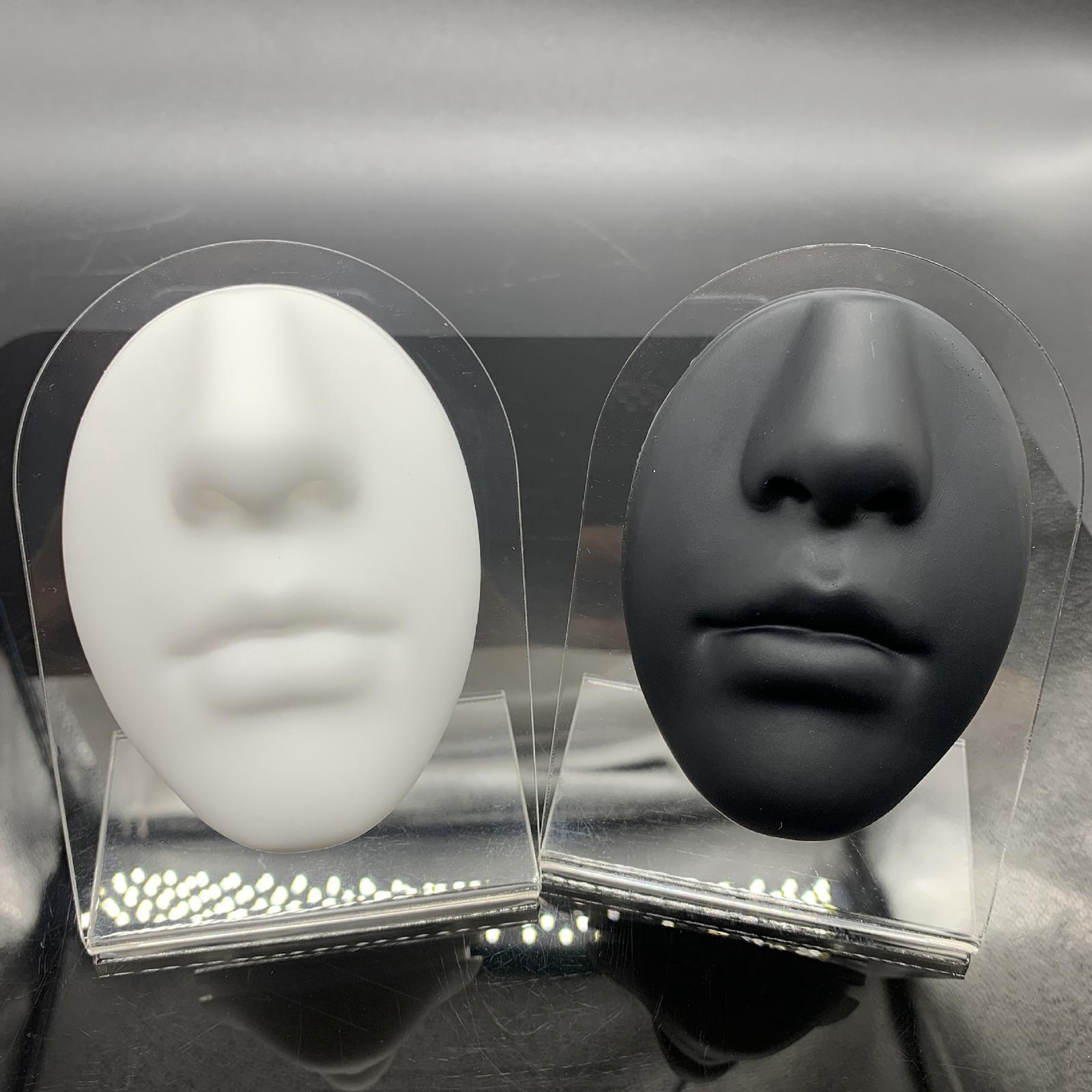 Silicone Face Model Portable Mannequin Flexible for Jewelry Display Nose