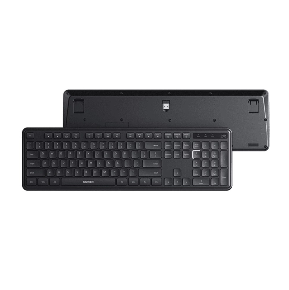 Bàn phím không dây dùng cho máy tính + laptop màu đen Ugreen 85050 - Hàng chính hãng