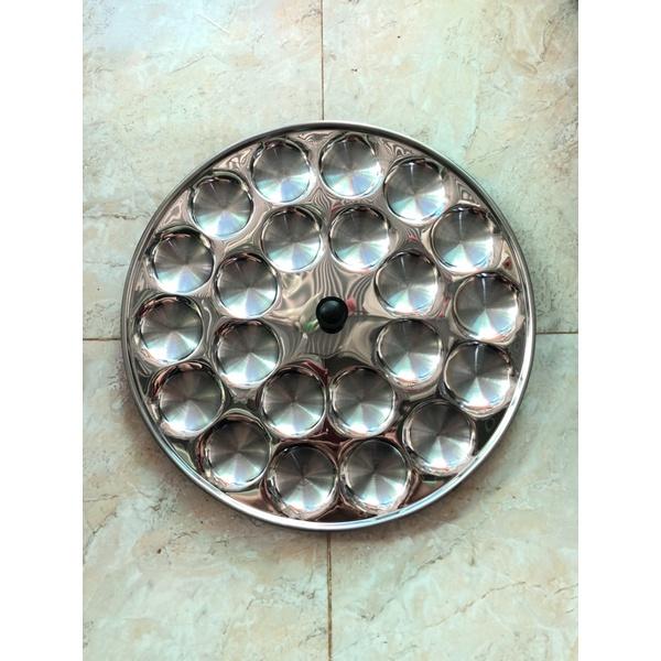 Khuôn bánh bèo 15 22 lổ nhôm inox hoặc chống dính dùng đổ bánh bèo tròn