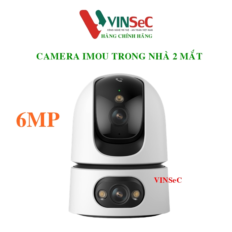 Camera IMOU trong nhà S2XEP-6M0S - 2 ống kính 6MP, Đàm thoại 2 chiều, Gọi 1 chạm, Đèn &amp; còi - Tích hợp nút gọi trực tiếp - Hàng Chính Hãng
