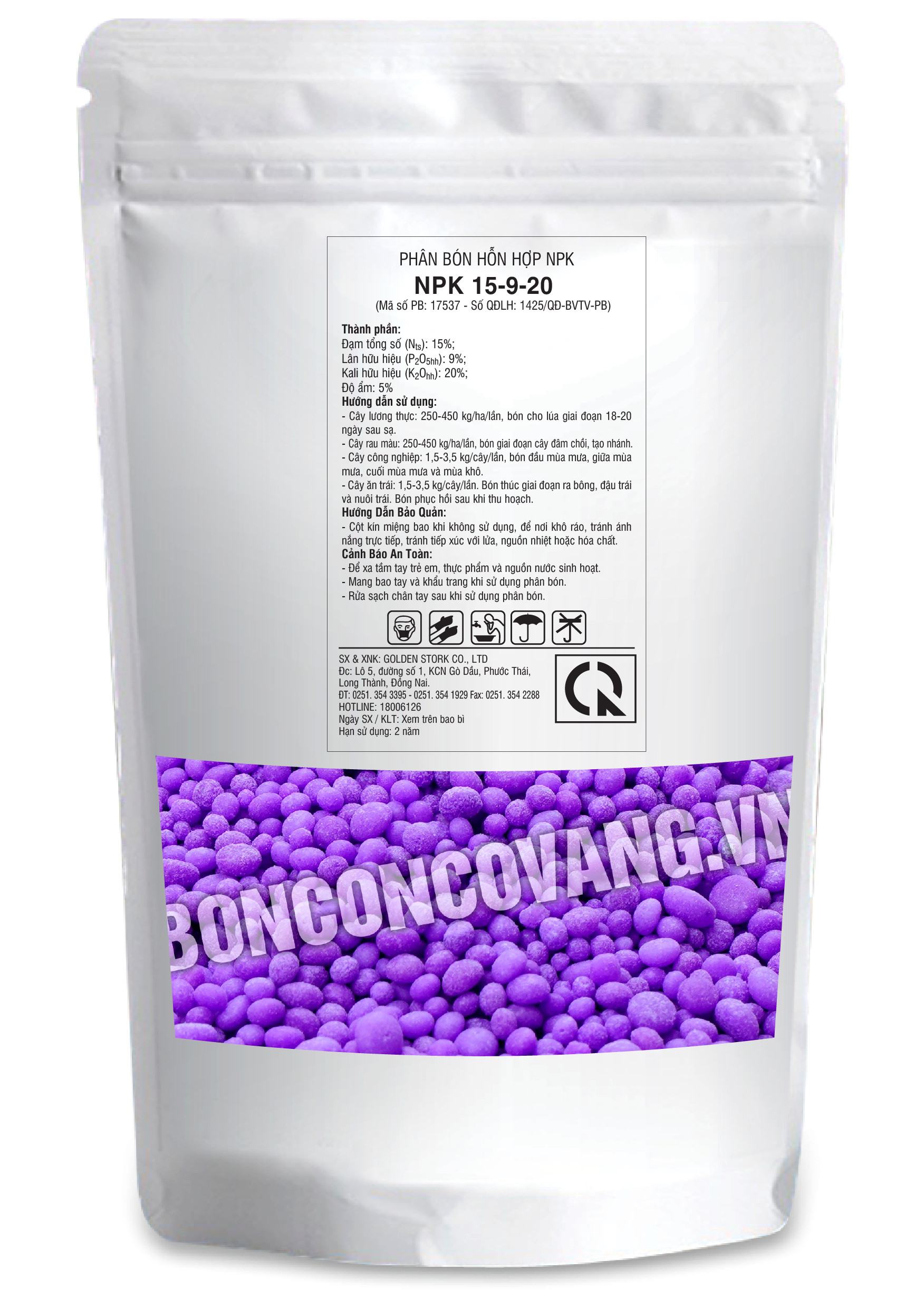 Phân bón hỗn hợp NutriTech NPK 15-9-20+TE 1 KG