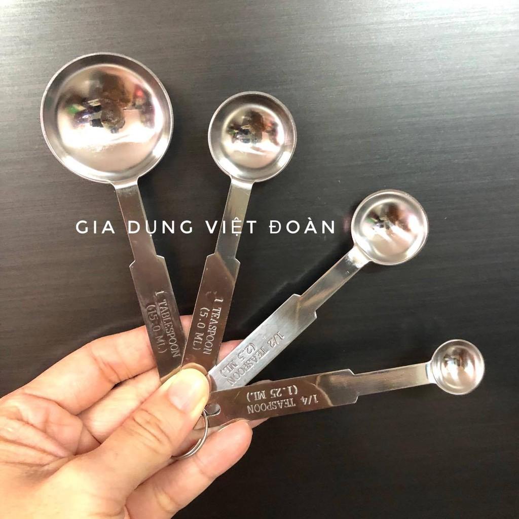 Muỗng đong định lượng INOX , Dụng cụ dùng pha chế, nấu ăn. Dễ dàng định lượng đường muối café bột sữa