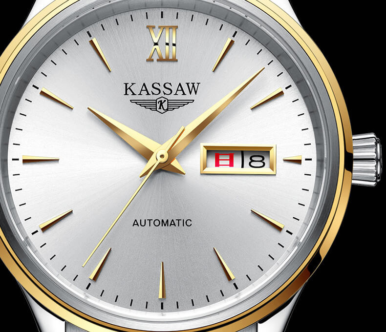 Đồng hồ nam chính hãng Kassaw K883-1 hàng mới 100% ,kính sapphire chống nước,chống xước,máy cơ (Automatic),dây kim loại thép không gỉ 316L ,kiểu dáng đơn giản ,size mặt to 42mm