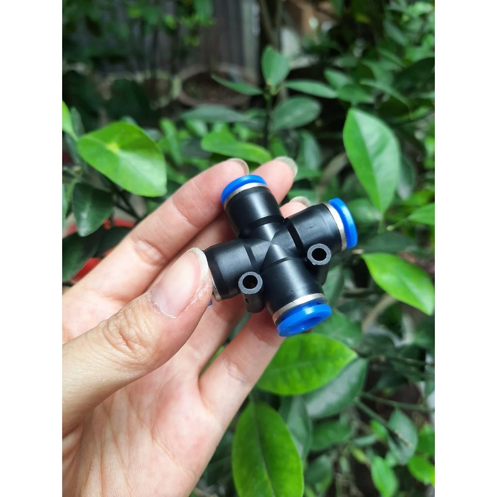 Combo 10 Cut chữ thập nối ống plastic dùng cho ống 8mm trong hệ thống phun sương