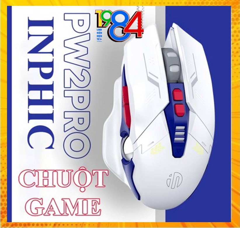 Chuột có dây INPHIC PW2PRO chuyên game thiết kế robot kèm theo đèn led RGB cực đẹp dành cho game thủ