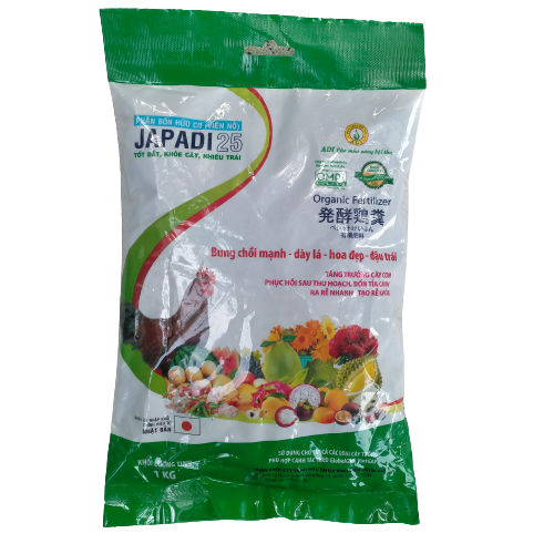 Phân Bón Hữu Cơ Phân Gà Viên Nở Nhật Bản Japadi 1KG- Trồng Hạt Giống Rau Củ Quả Bằng Đất Sạch, Xơ Dừa