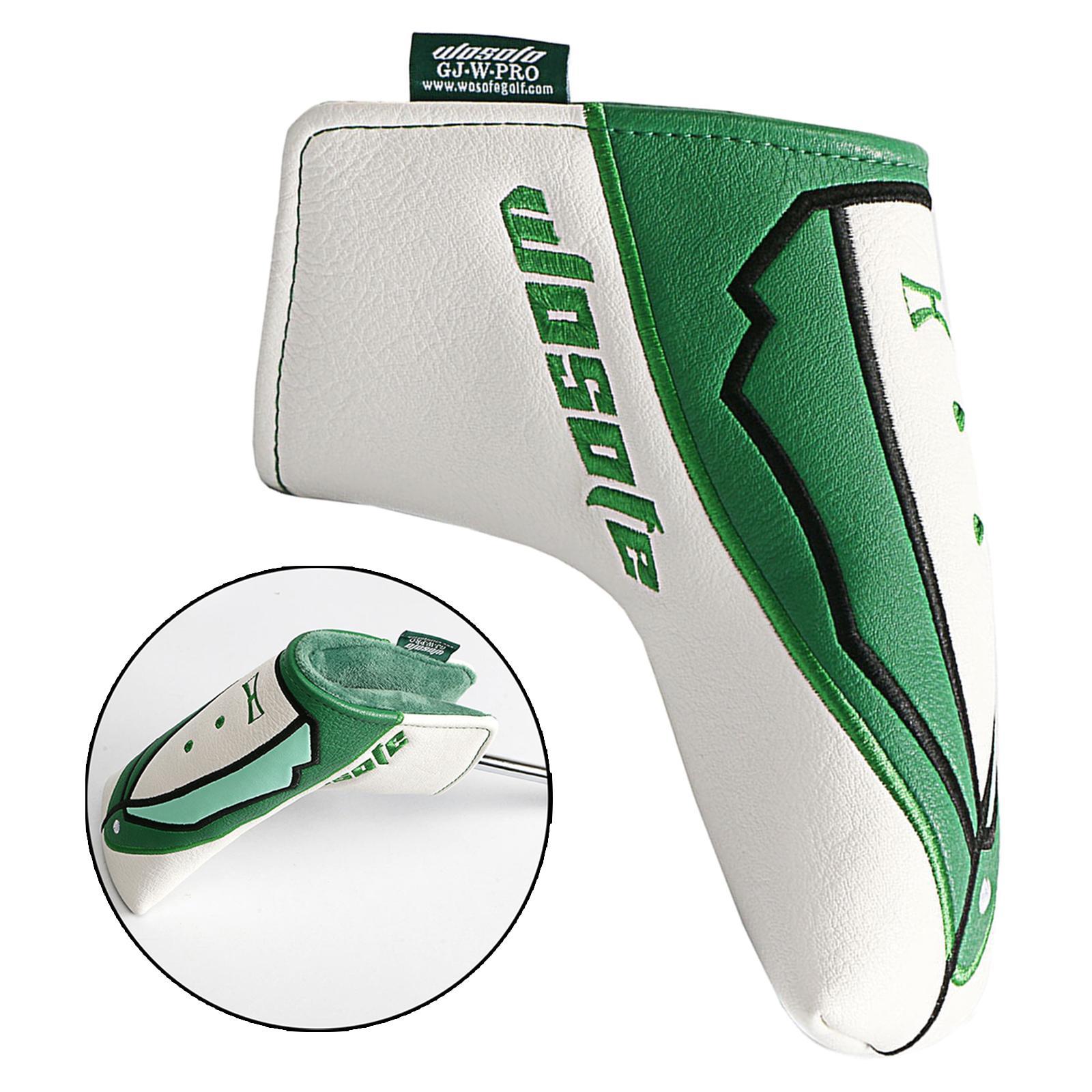 Durable Golf Blade Putter Head Cover Leather Sleeve Club Headcovers