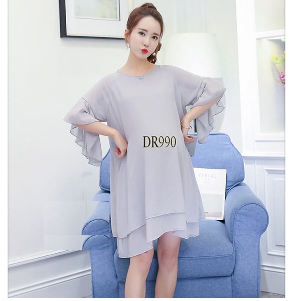 ĐẦM BẦU CHIFFON TẦNG TRẺ TRUNG DR990