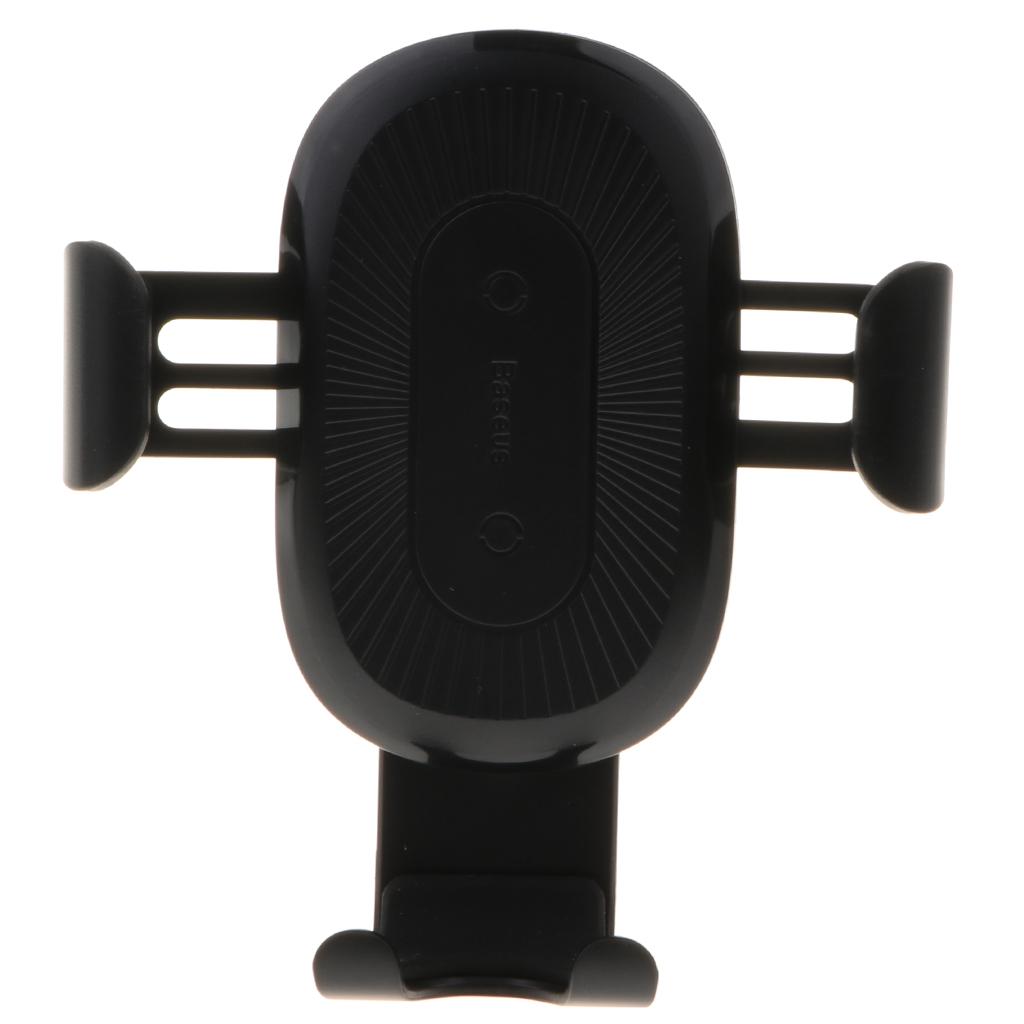 Wireless Charger Gravity Car Mount Holder for 4.0 - 6.5'' Smartphone Black