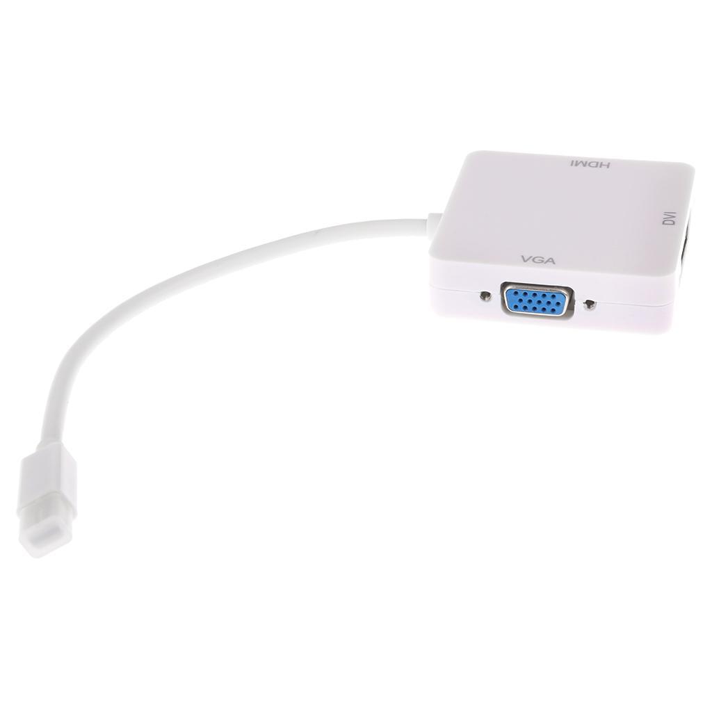 3 in 1 Mini DP to HDMI DVI VGA Adapter Converter Cable for MacBook