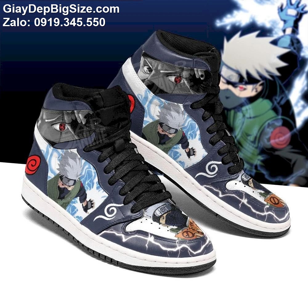 Giày thể thao custom nhân vật anime cỡ lớn 45 46 47 48. Big size custom sneakers for wide feet (One Piece, Naruto...)