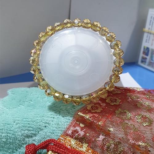 Vòng tay chuỗi pha lê bánh cam nhiều màu 8li