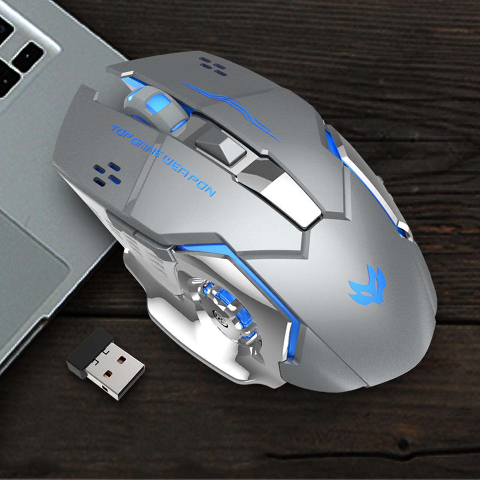 2.4G Wireless Mouse + USB Receiver Office Mouse 3 Adjustable DPI 6 Buttons