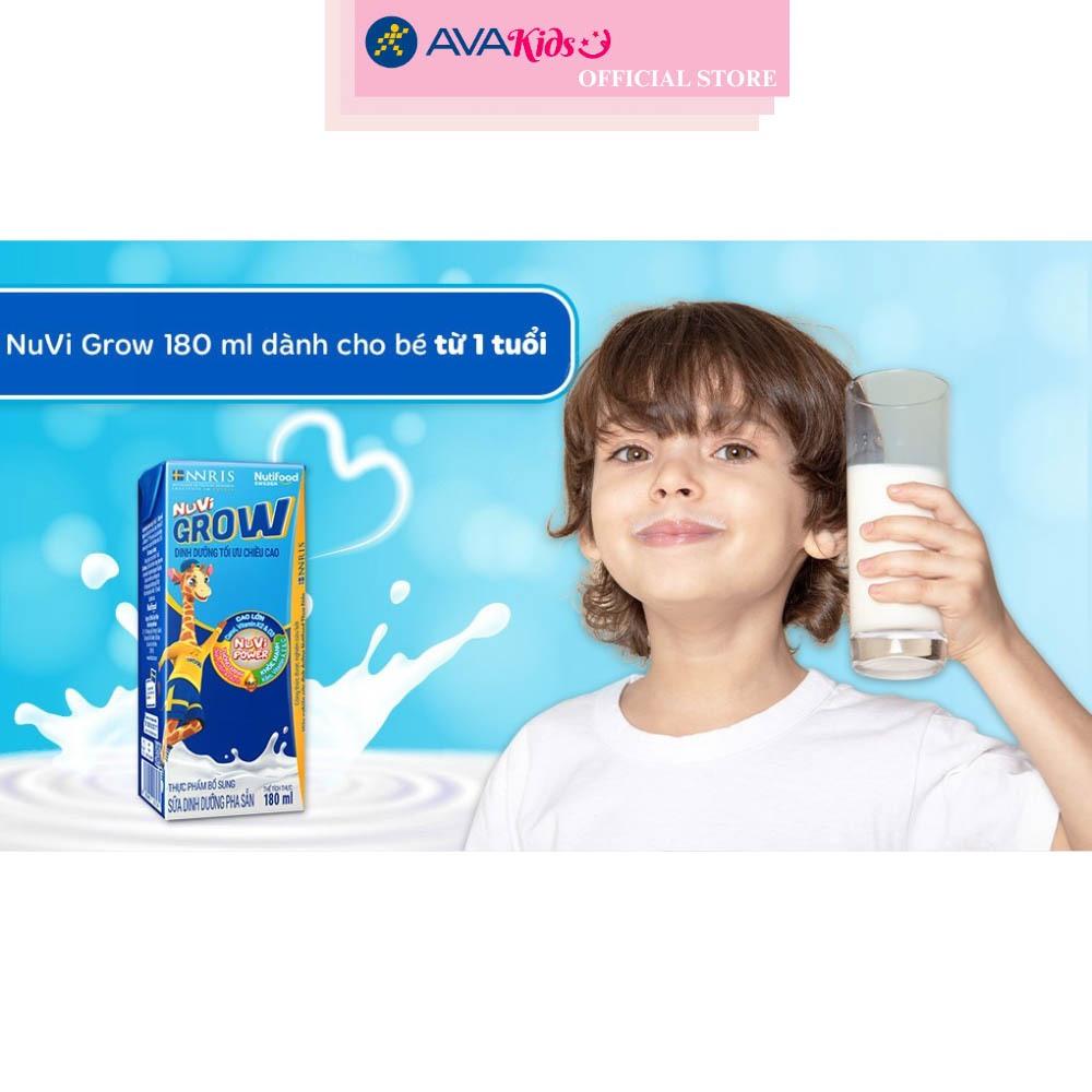 Lốc 4 hộp sữa pha sẵn Nutifood NuVi Grow 180 ml (từ 1 tuổi)