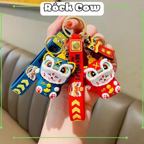 Móc khóa mèo may mắn con lân mèo thần tài cao cấp đẹp cute hình thú dễ thương phụ kiện túi xách MK15 - Rockcow