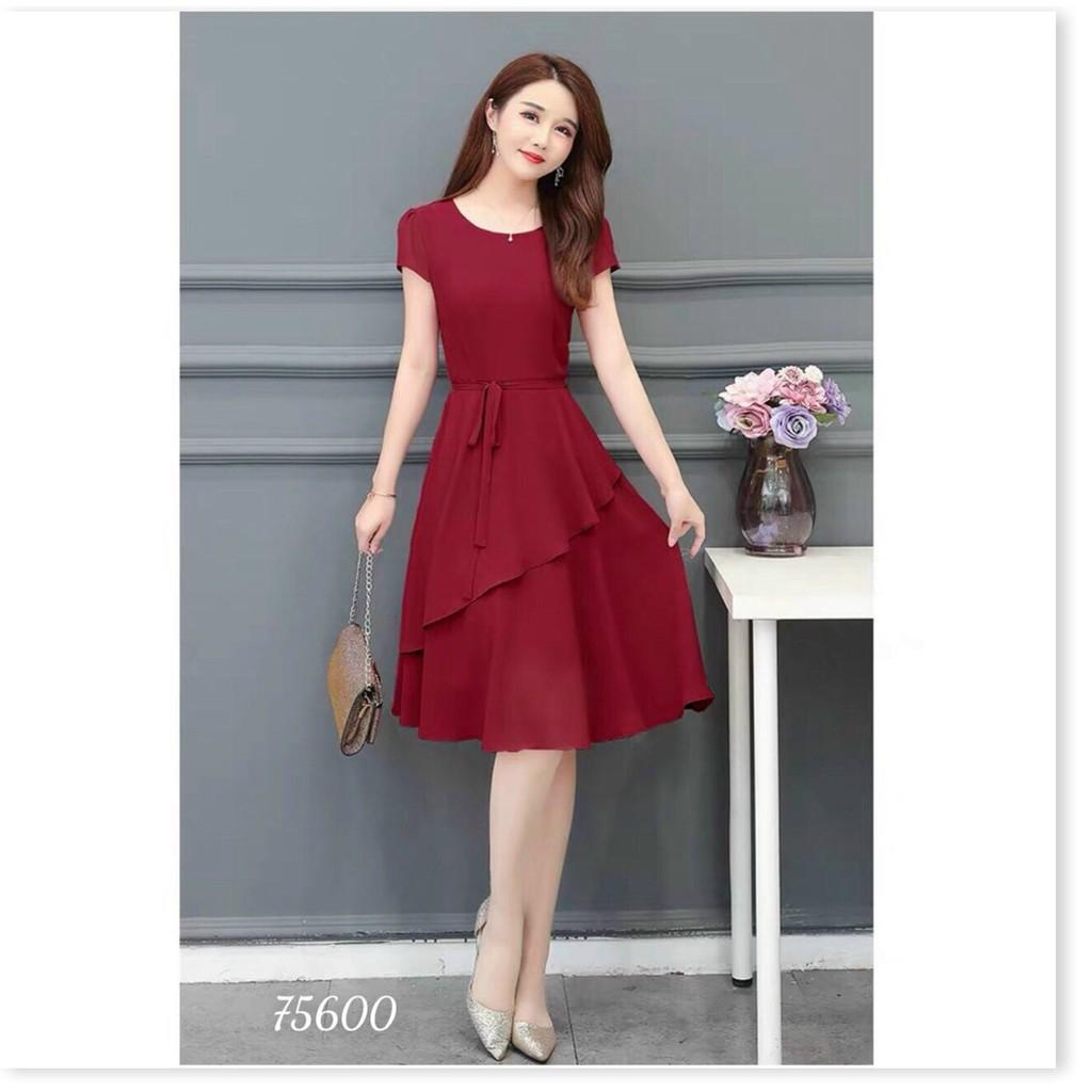ĐẦM XÒE VOAN CHIFON NỮ CỰC SANG TRỌNG DÀNH CHO CÁC QUÝ CÔ THỜI TRANG 1HITSTORE1