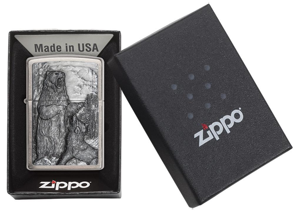 Bật Lửa Zippo Bear vs. Wolf 29636