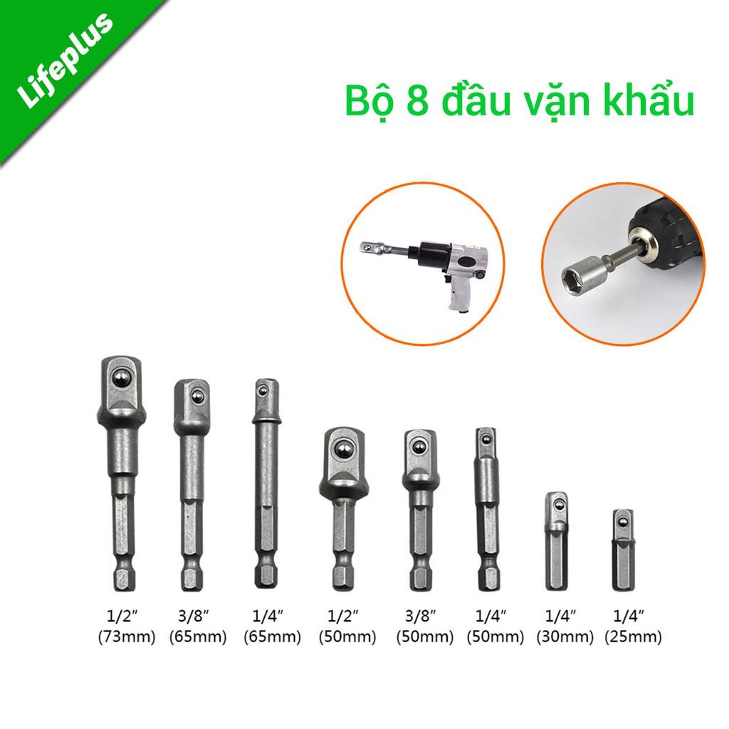 Bộ 8 đầu vặn khẩu bằng máy khoan