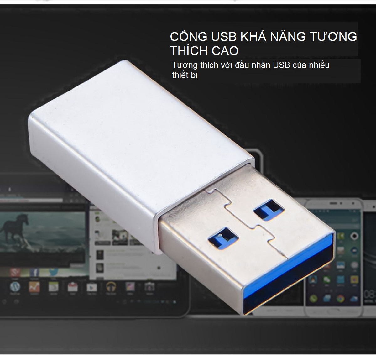 Đầu Chuyển Đổi USB 3.0 Sang USB Type C Hàng Chính Hãng Helios