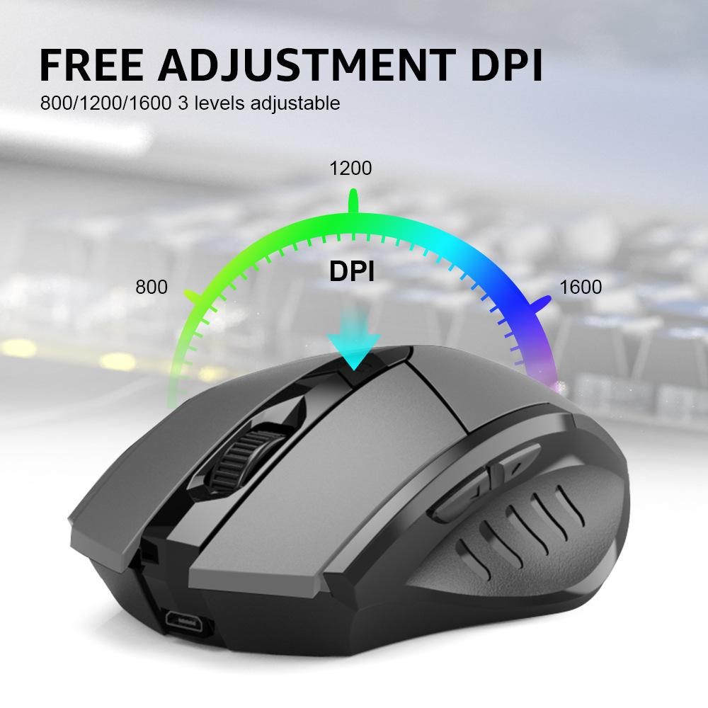 Không Dây 2.4 GHz Công Thái Chuột 1600 DPI USB Thu Quang Bluetooth-Tương Thích 3.0 4.0 5.0 Máy Tính Chơi Game Tắt Tiếng chuột