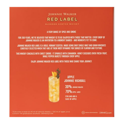 Combo rượu Johnnie Walker Red Label 375ml - Kèm nước trái cây