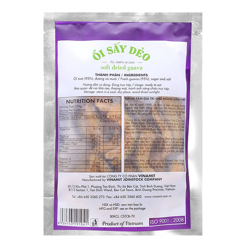 Ổi Sấy Dẻo Vinamit (100g)