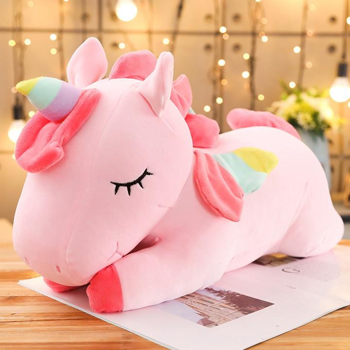 Gấu bông hình kỳ lân đáng yêu thú nhồi bông unicorn ngựa 1 sừng làm quà tặng siêu cưng (50cm