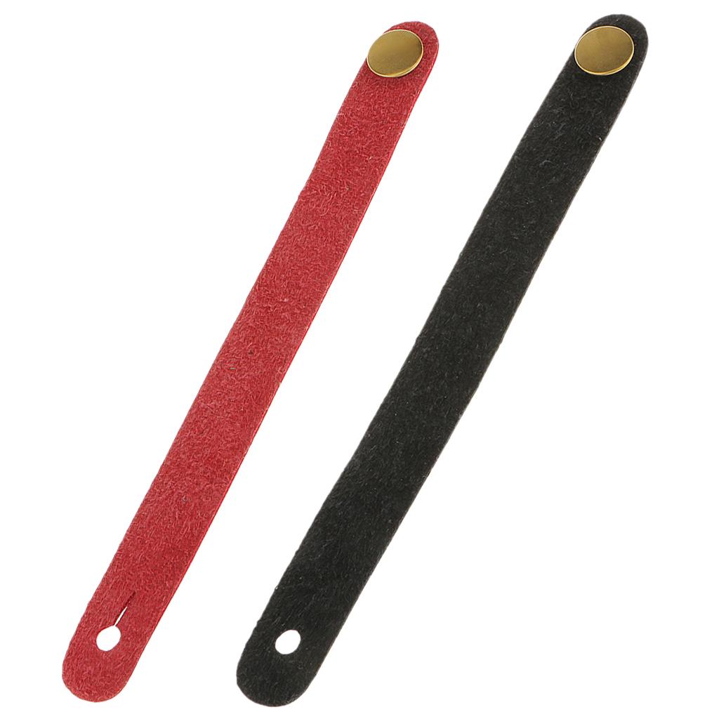 Sunnimix 2 Cái Phân Da Guitar Acoustic Dây Nút Headstock Bộ Chuyển Đổi Đen/Đỏ Dụng Cụ Âm Nhạc Phụ Kiện