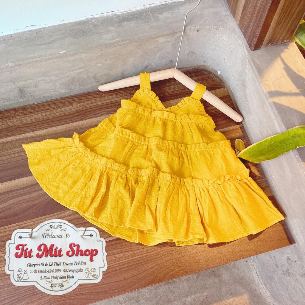 VÁY 2 DÂY BÈO 3 TẦNG CHẤT THÔ HẠT NẢY QUẢNG CHÂU BÉ GÁI