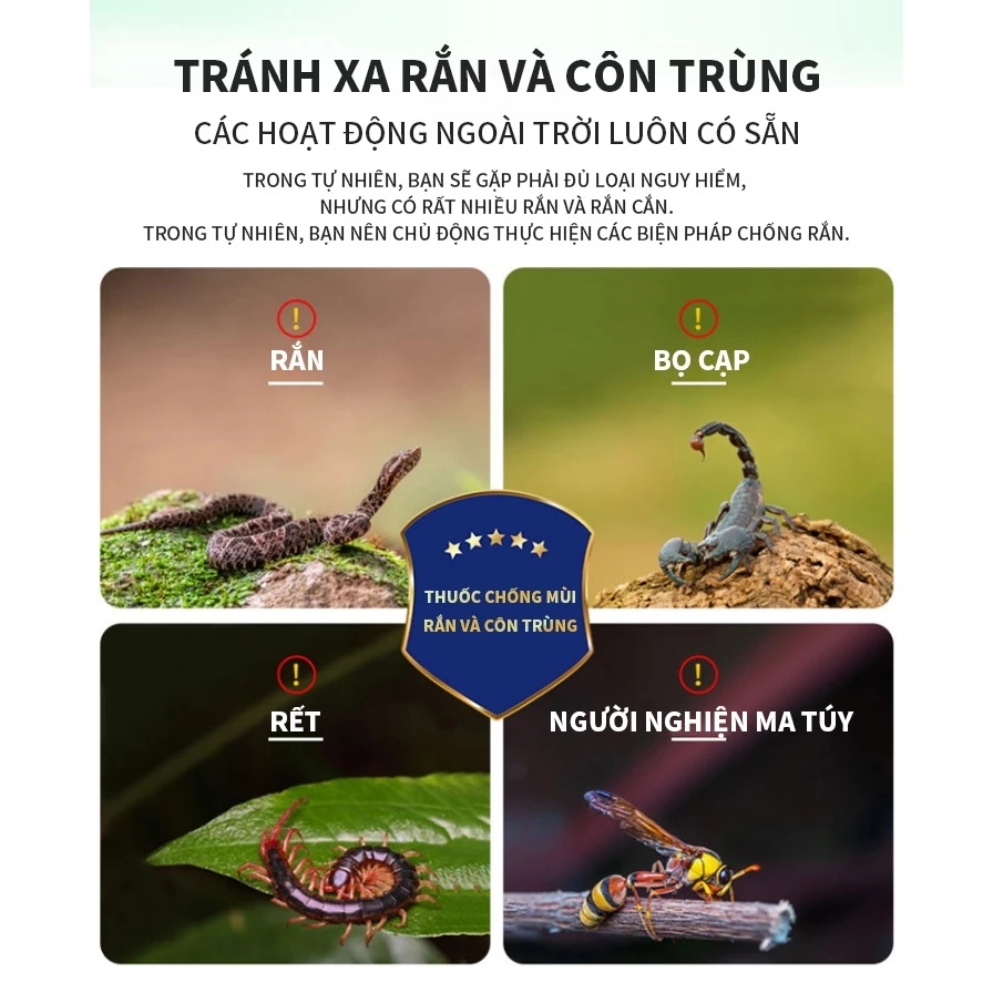 10000 mét không có rắnthuốc đuổi rắn gel đuổi rắn từ thực vật, chống rắn cô đặc Kéo dài 180 ngày