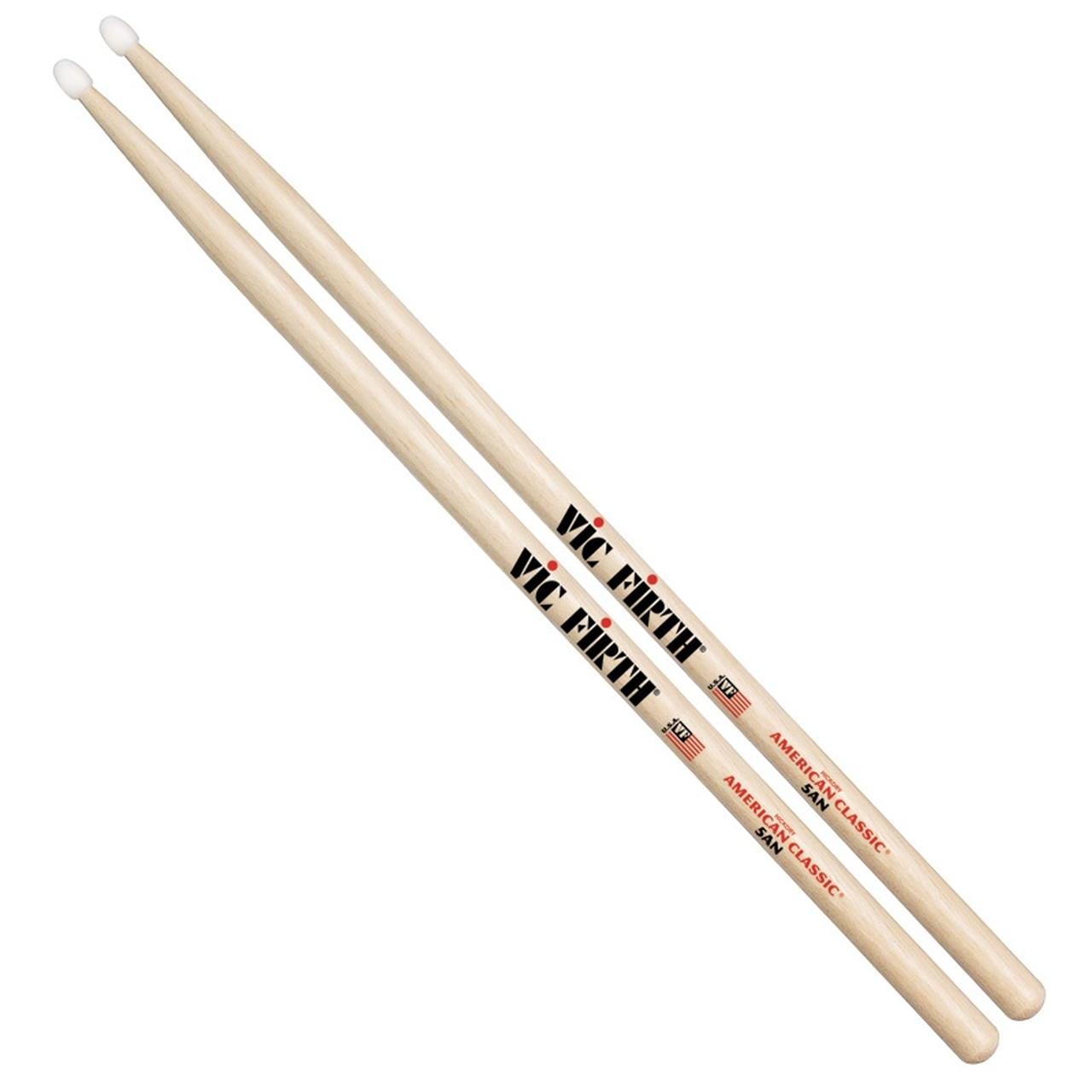 Dùi Trống Vic Firth Đầu Nhựa 5AN, 7AN - American Classic Hickory Drumsticks Hàng Chính Hãng - Kèm Móng Gẩy DreamMaker