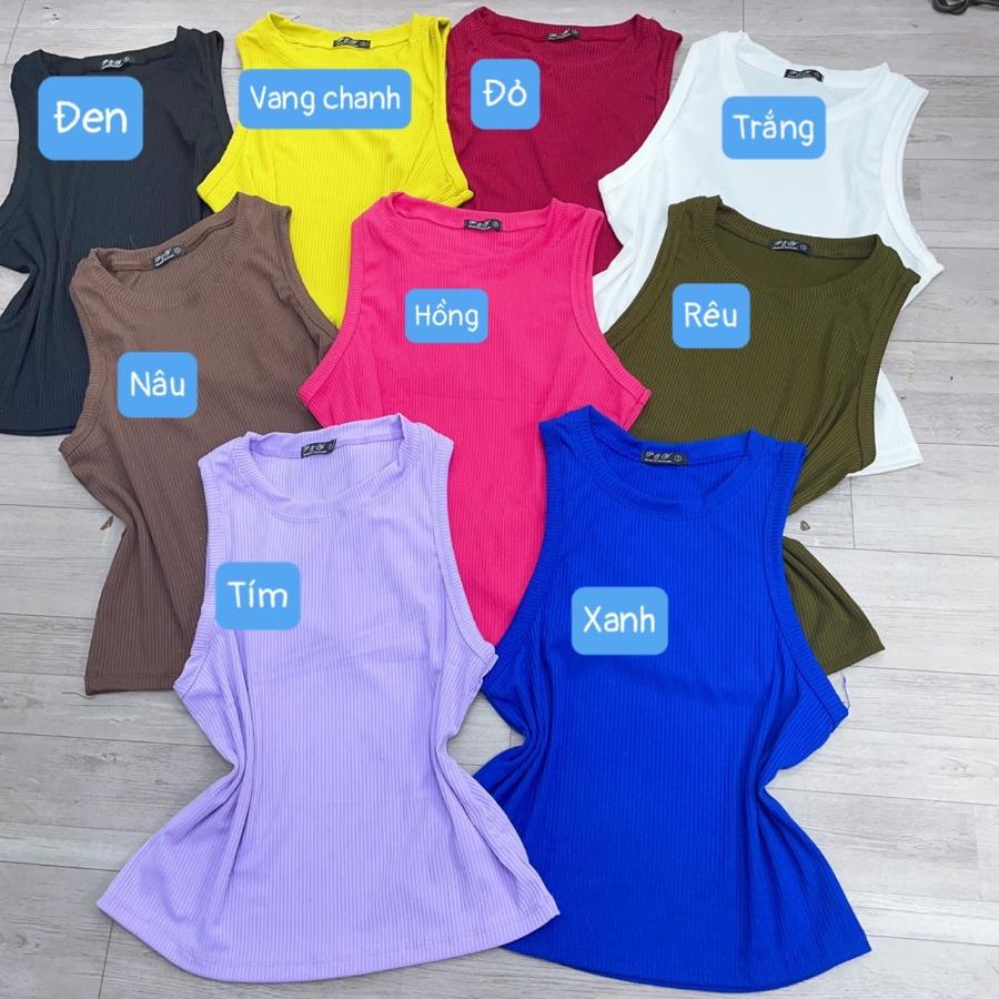 Áo croptop bigsize ba lỗ trơn không khoét nách sâu không lộ vòng một với nhiều màu để lựa chọn BIGSIZE CÔ NHỎ- G8 - Vàng chanh