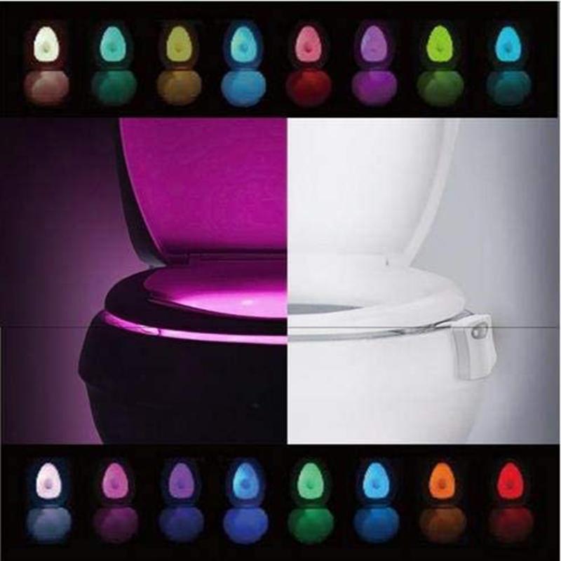 Đèn Led Cảm Biến Chuyển Động Pir 16 Màu Cho Toilet Phòng Tắm