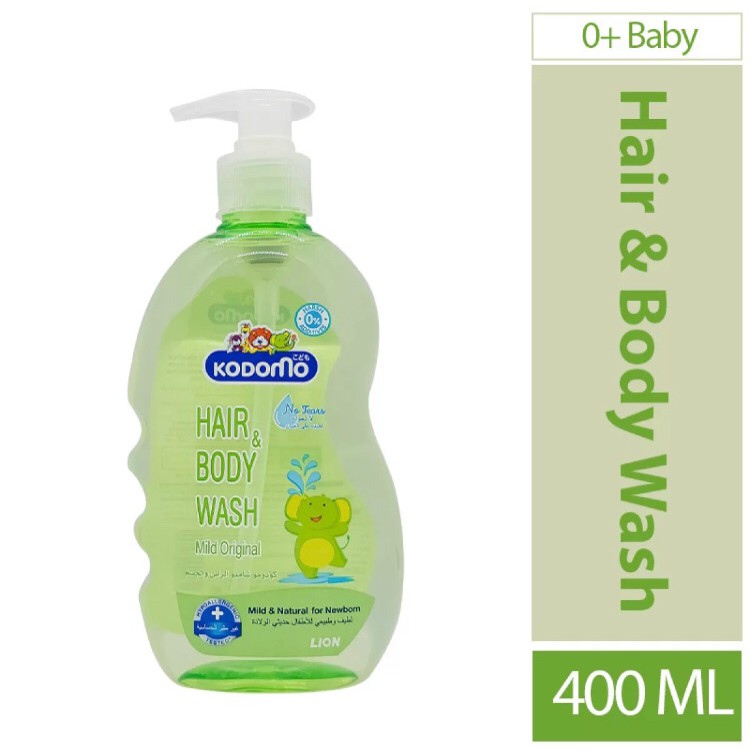 Dầu tắm &amp; gội Kodomo Original 400ml - Cho bé từ 0+ Không có cồn, Không chất tạo mùi, không gây dị ứng, Không cay mắt