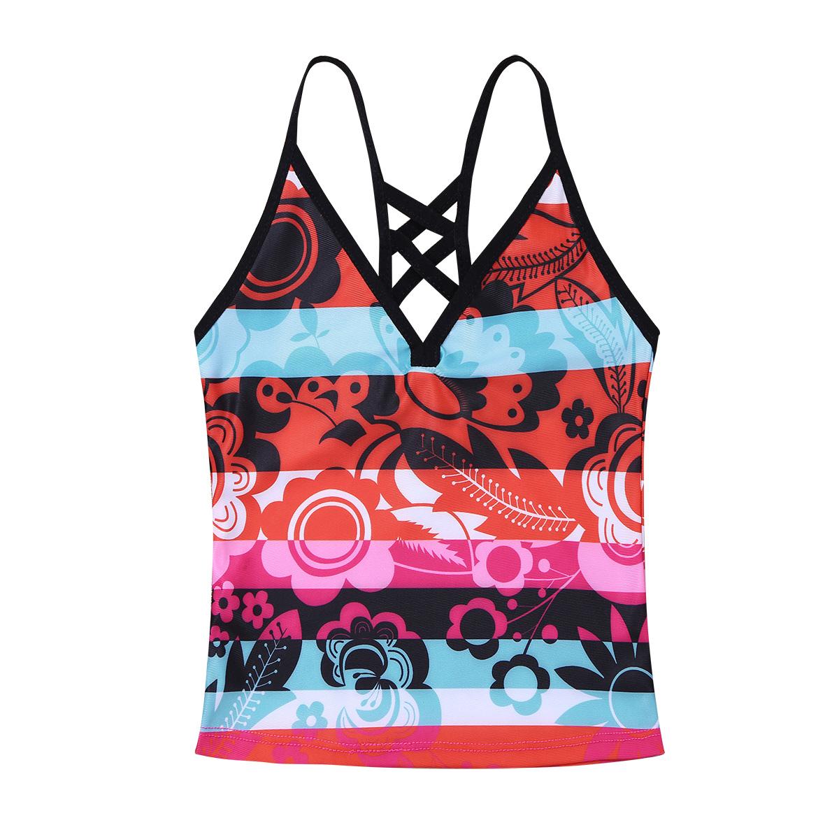 Trẻ Em Bé Gái Nữ, Có Trang Phục Tankini In Hoa Nữ, Có Bộ Đồ Tắm Bộ Áo Với Đáy Quần Short