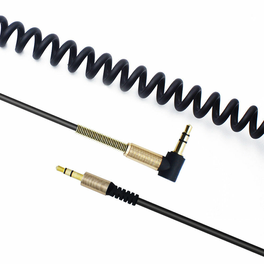 Dây Cáp Âm Thanh AUX 3.5mm Earldom ET-AUX23 Dài 1.8M Dây Xoắn Lò Xo - Hàng Nhập Khẩu