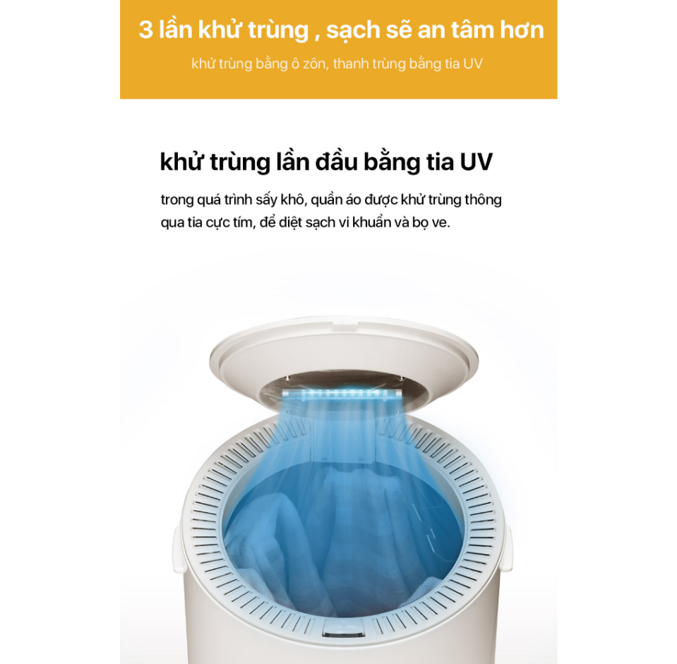 Máy sấy diệt khuẩn quần áo Xiaomi Lydsto HD-YWHL02 (35L) - Hàng nhập khẩu