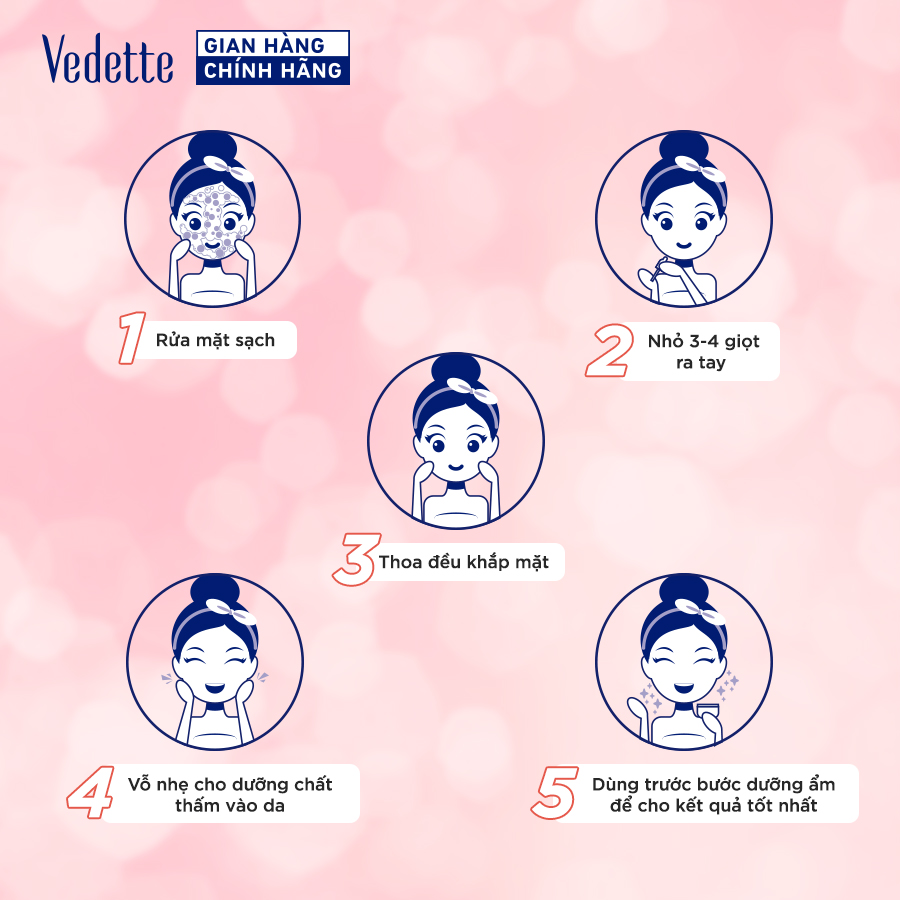 Hàng mới - Tinh chất Dưỡng ẩm Sáng Da Vedette Hương Hoa anh đào 50ml