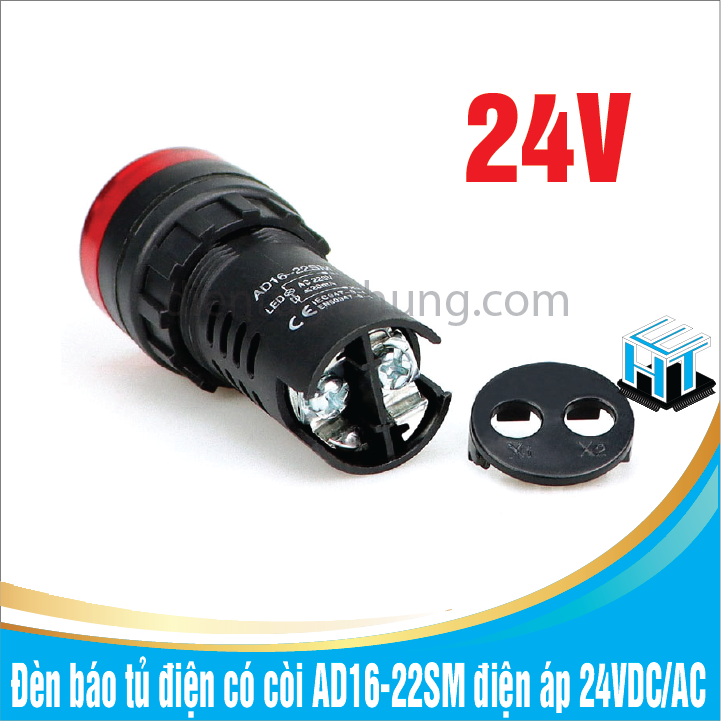 Đèn báo tủ điện có còi AD16-22SM điện áp 24VDC/AC