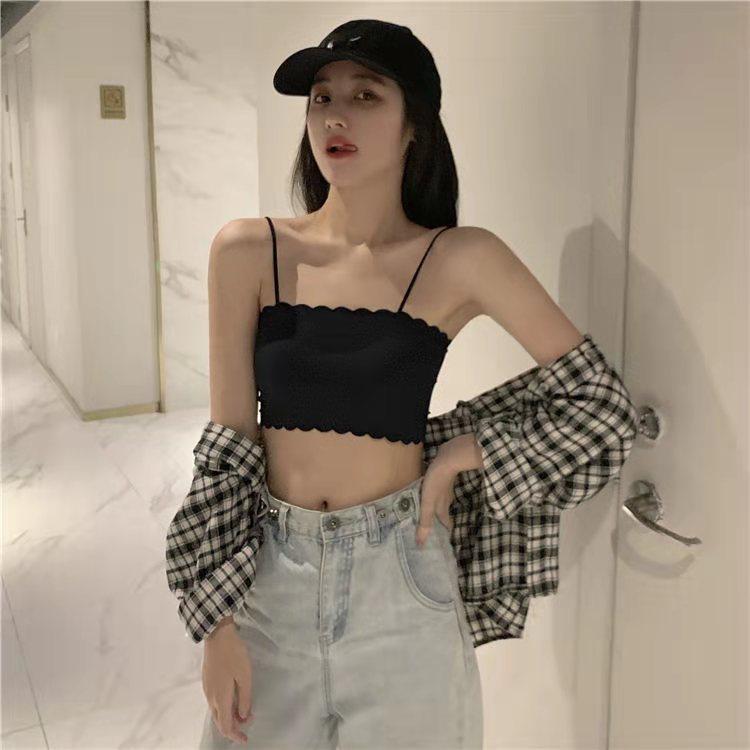 Áo 2 Dây Nữ Hàn Quốc Có Đệm Viền Ren 5 Màu Siêu Xinh