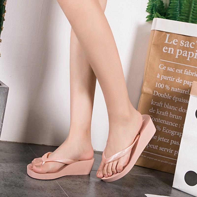 Dép Xỏ Ngón Đế Cao / Giày Đế Xuồng Nữ / Dép Xuồng Đế Cao / Dép Tông Nữ / Dép Sandal Xỏ Ngón Đế Xuồng Thời Trang Nữ Tính