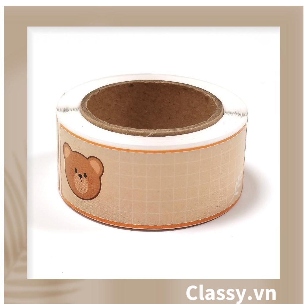 120 miếng Nhãn dán hộp sticker Kích thước 2.5 X 7.5 CM giấy C bóng họa tiết vintage dùng để trang trí, niêm phong Q1703