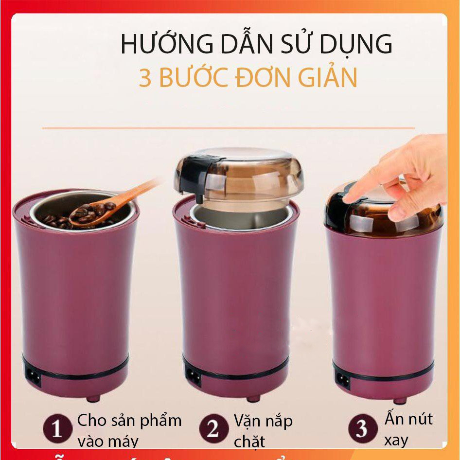 Máy xay tự động hạt khô mini hàng chính hãng siêu tiện lợi HBH