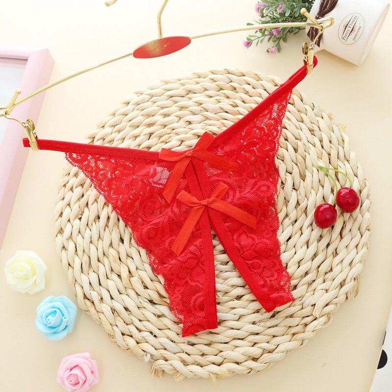 Quần lót ren sexy lọt khe đính nơ BT4343