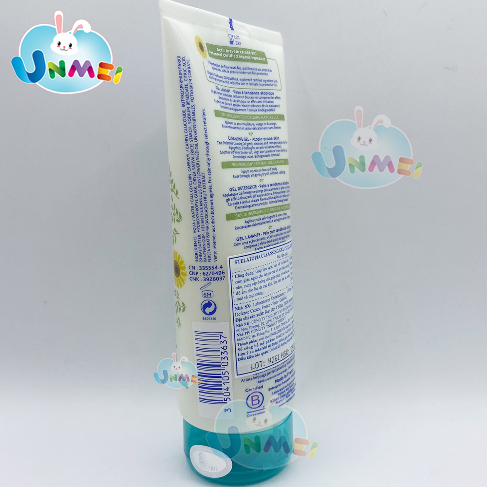 Gel Tắm Gội Cho Trẻ Sơ Sinh & Em Bé Da Chàm Thể Tạng Mustela 200ml